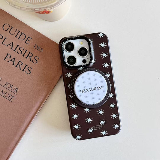 Hexagram Designer Magsafe iPhone Case With Magsafe Holder