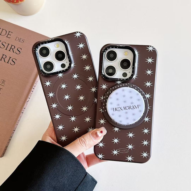 Hexagram Designer Magsafe iPhone Case With Magsafe Holder