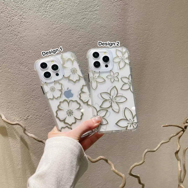 Duo Flower Designer Silicon iPhone Case