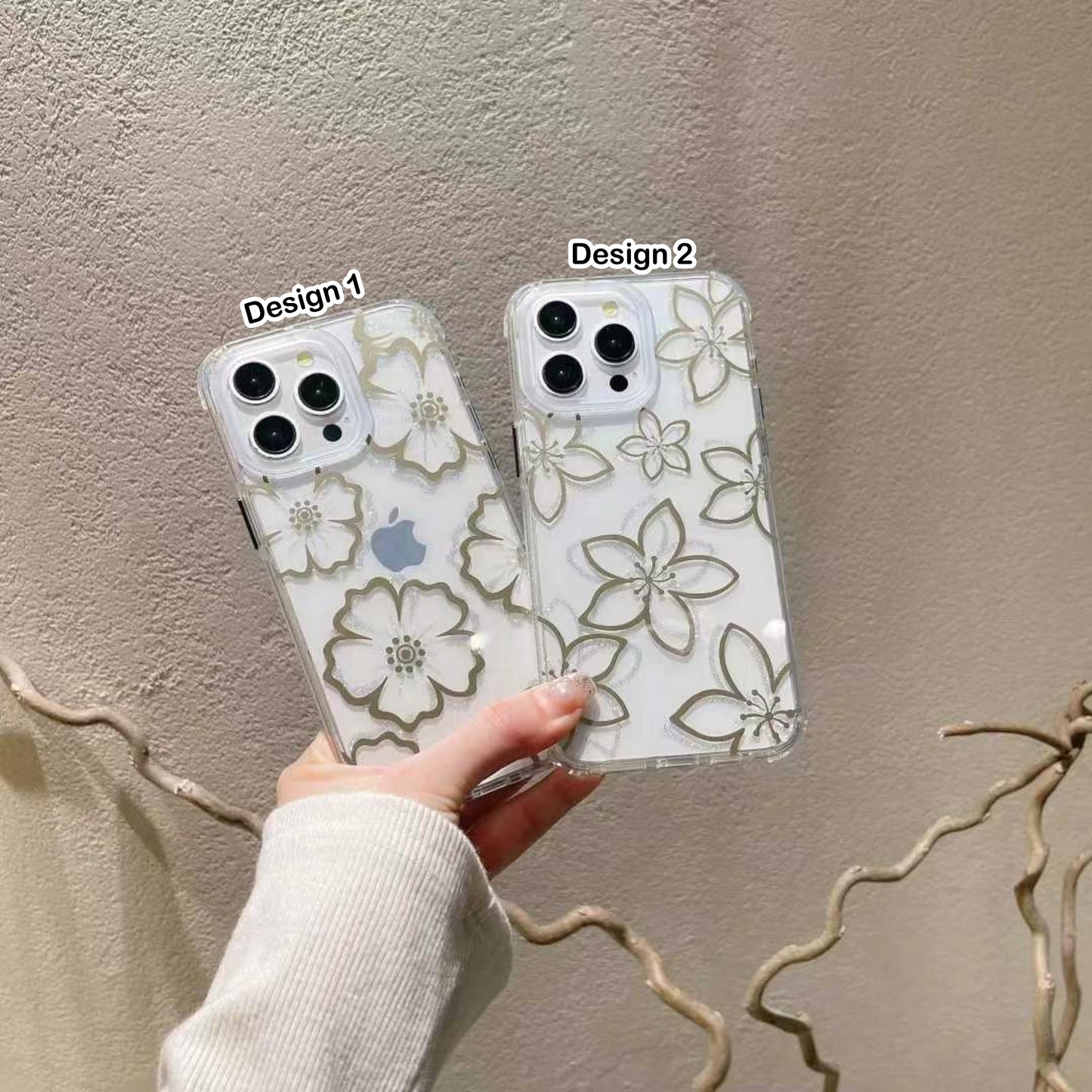 Duo Flower Designer Silicon iPhone Case