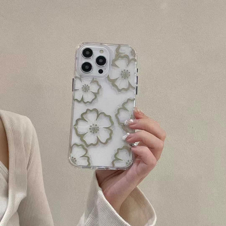 Duo Flower Designer Silicon iPhone Case