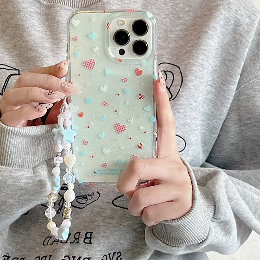 Heart Family Silicon Case For iPhone Case With Charm