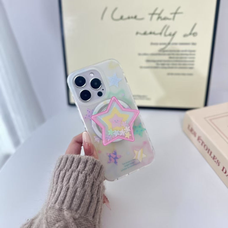 Colorful Stars Silicon Magsafe Case For iPhone With Magsafe HolderF