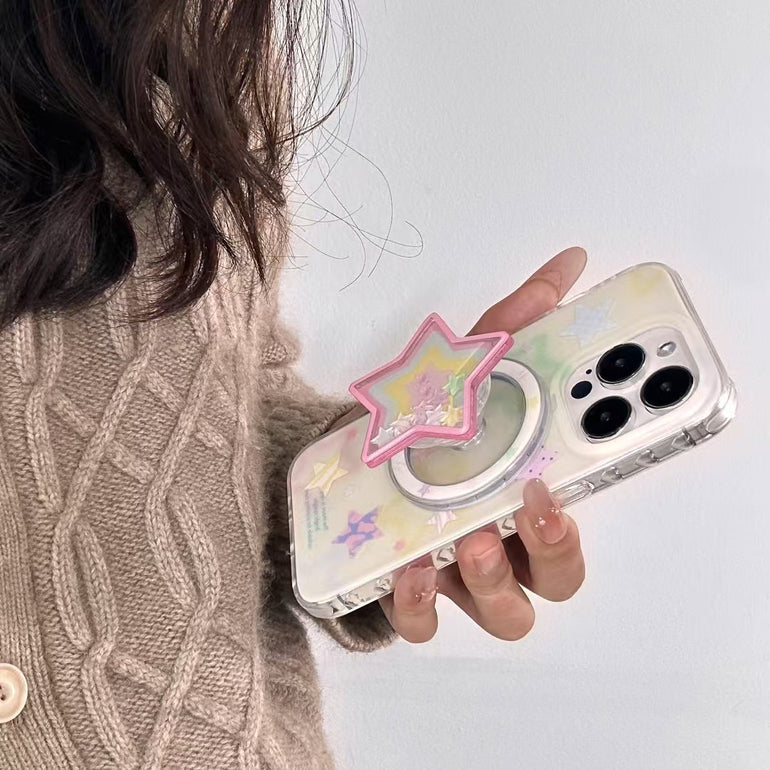 Colorful Stars Magsafe iPhone Case With Star Magsafe Holder