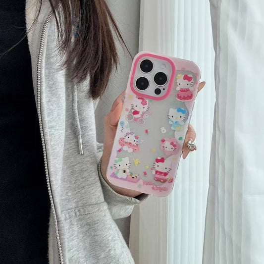 Kitty Family Silicon Case For iPhone