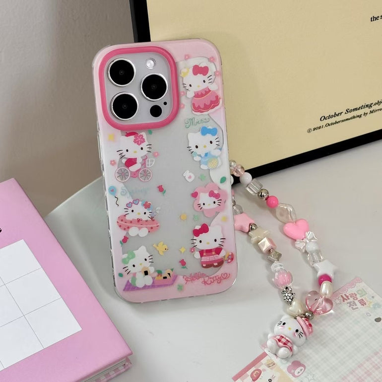 Kitty Family Silicon Case For iPhone