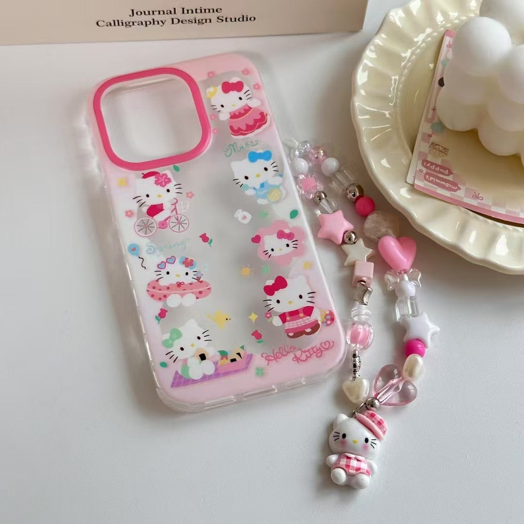 Kitty Family Silicon Case For iPhone