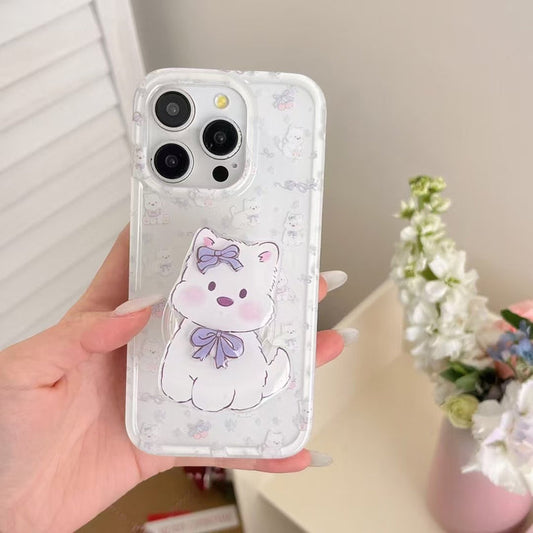 Puppy Pattern Silicon Case For iPhone