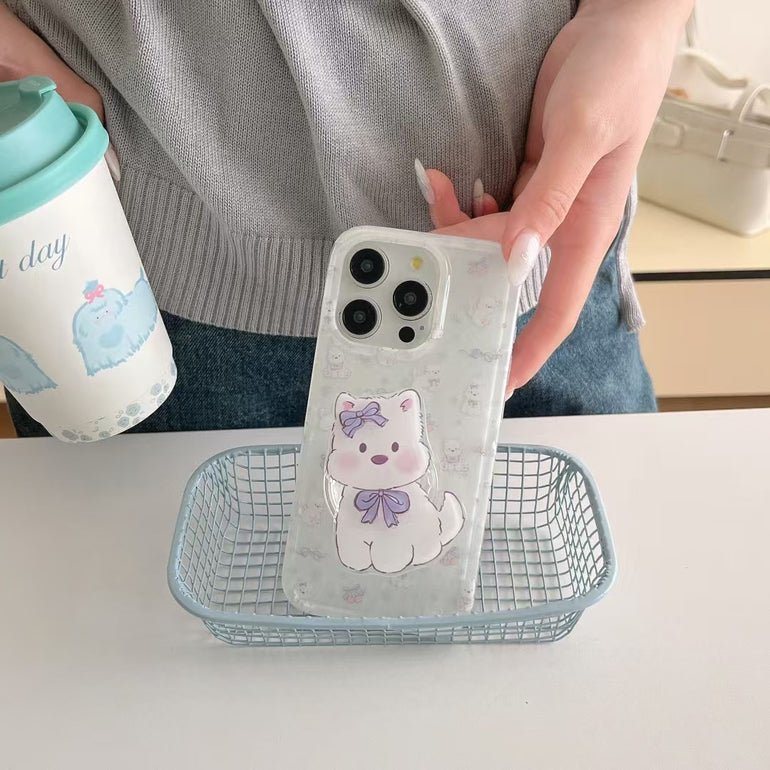 Puppy Pattern Silicon Case For iPhone