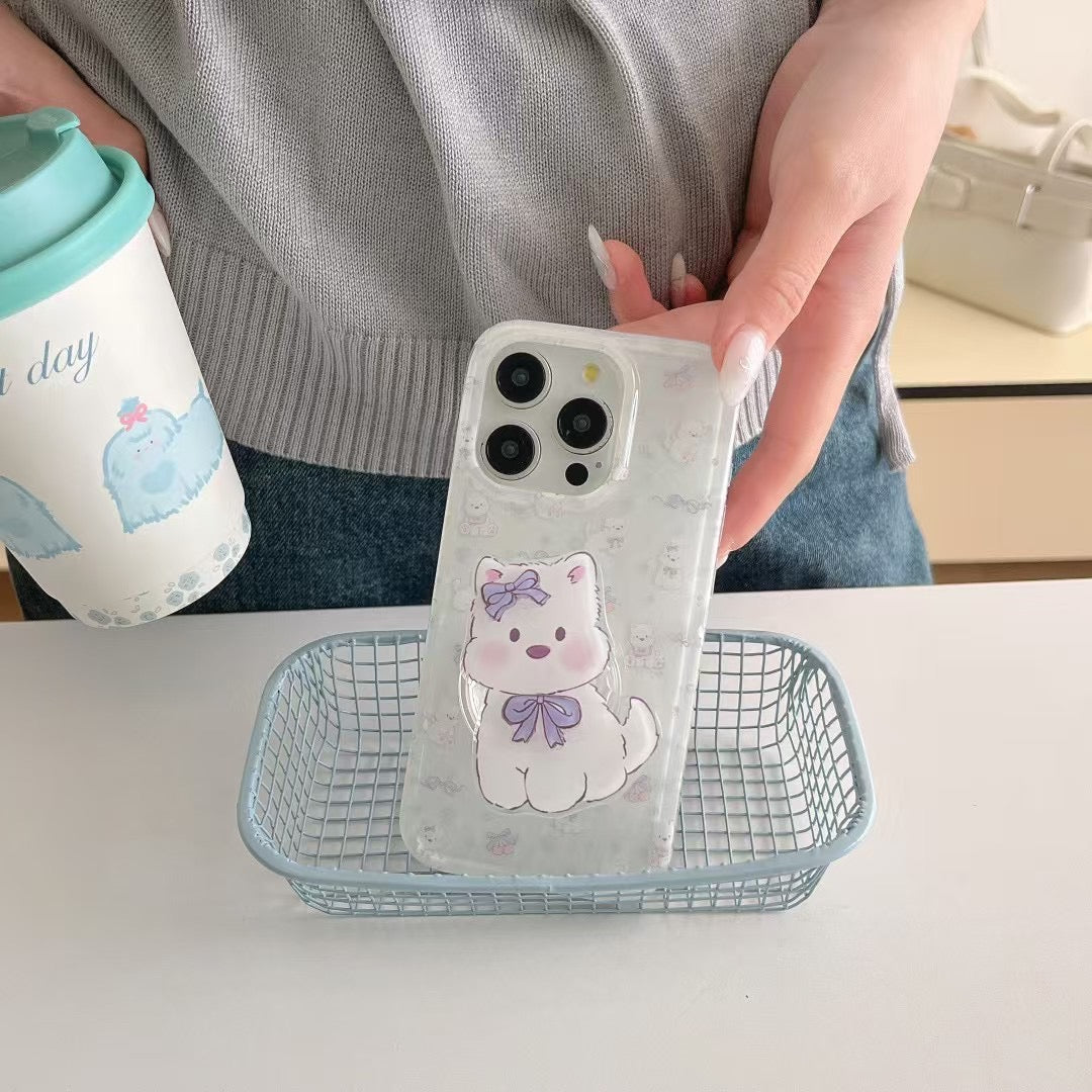 Puppy Pattern Silicon Case For iPhone