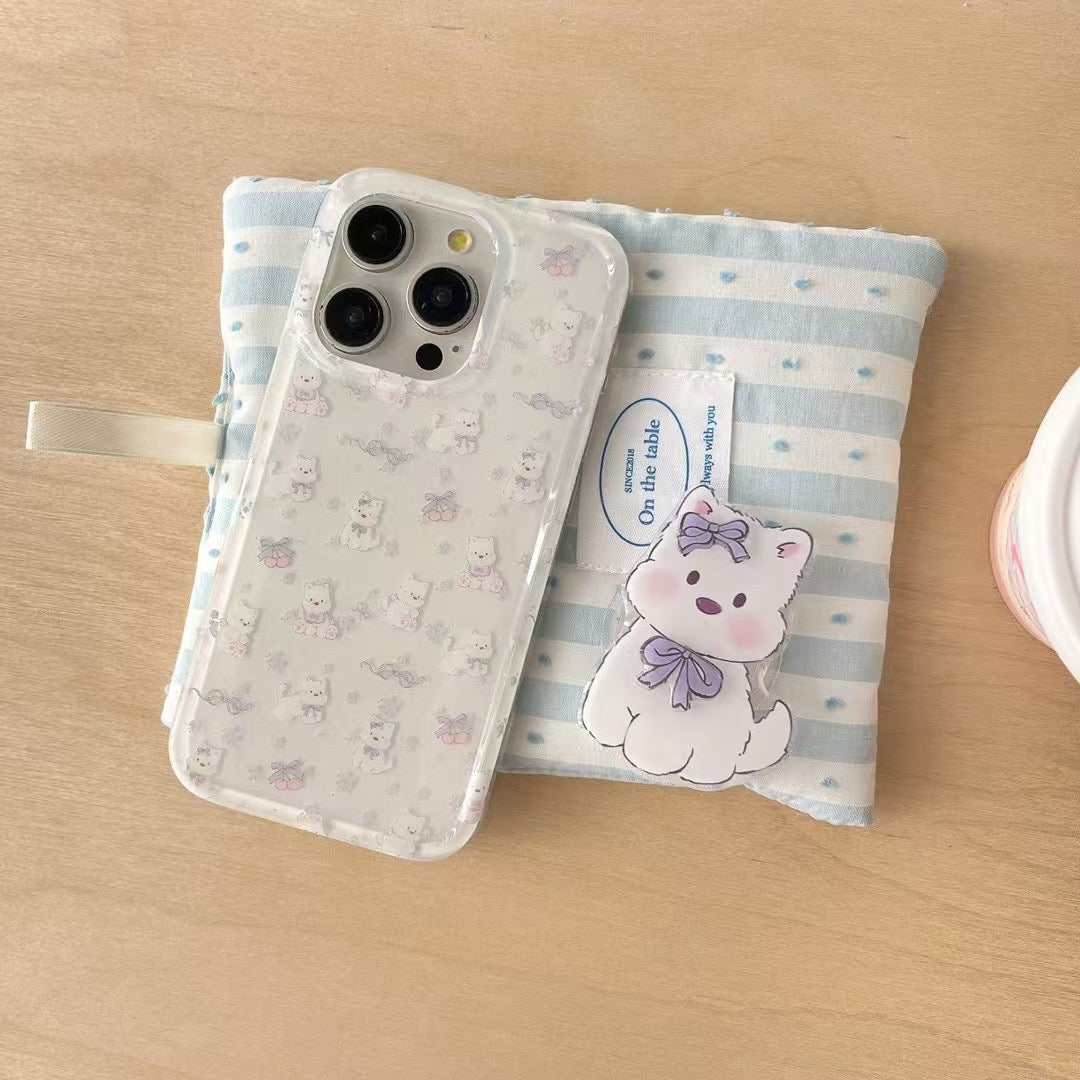 Puppy Pattern Silicon Case For iPhone