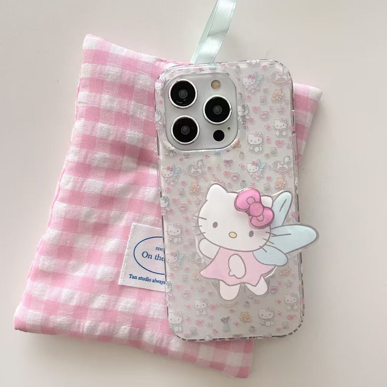 Kitty Pattern Silicon Case For iPhone