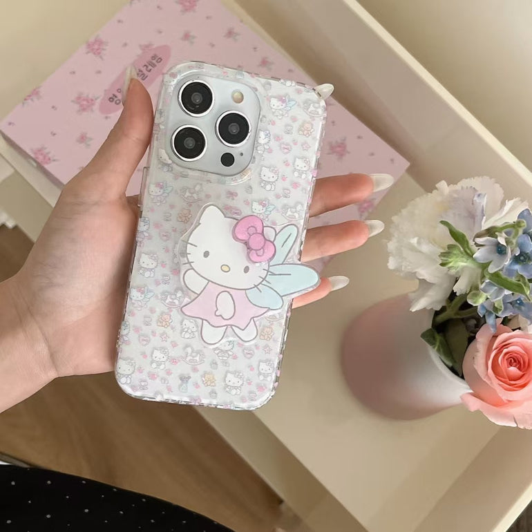 Kitty Pattern Silicon Case For iPhone