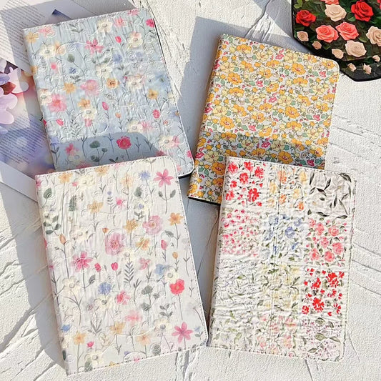 Floral Print iPad Case Quilted Pastel & Vintage Flower Pattern for iPad Case