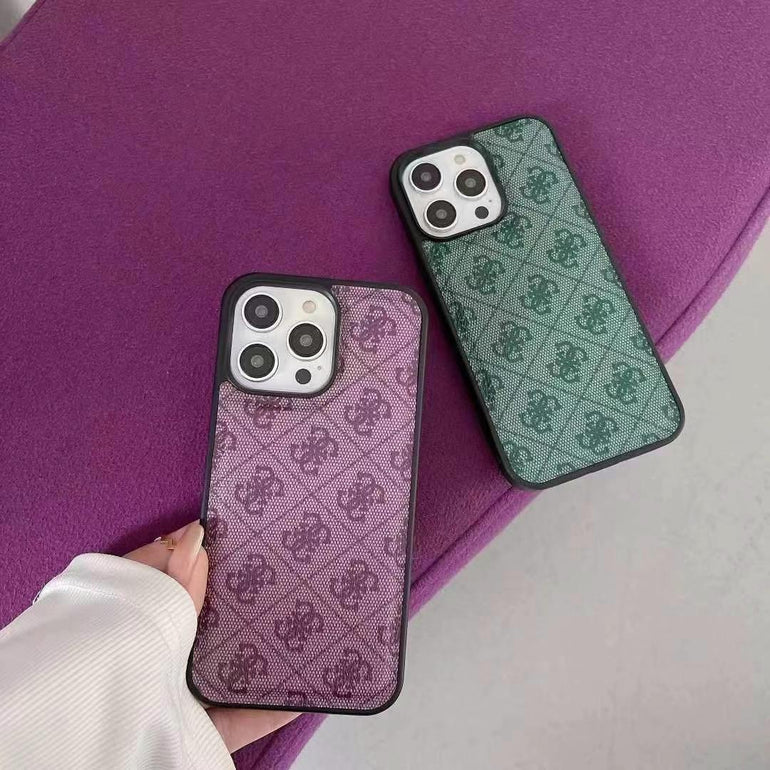 Luxury Branded Leather Case For iPhone