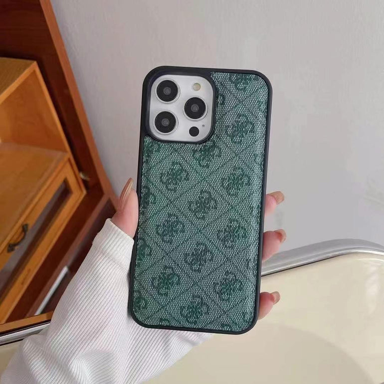 Luxury Branded Leather Case For iPhone