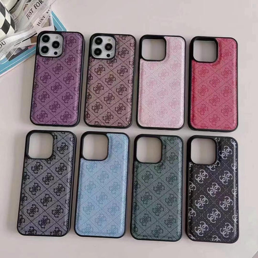 Luxury Branded Leather Case For iPhone