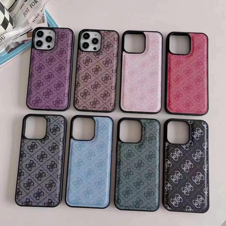 Luxury Branded Leather Case For iPhone