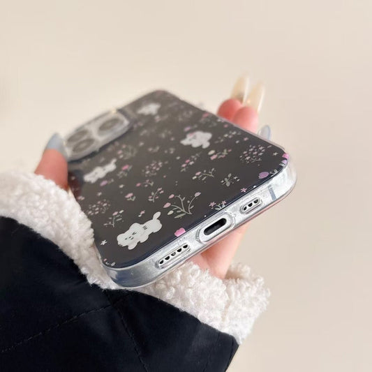 Floral Cat Designer Case For iPhone