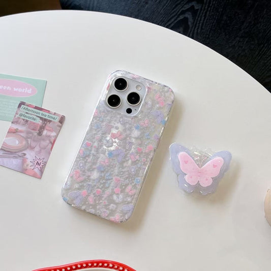 Love Butterfly Silicon Case For iPhone With Butterfly Holder