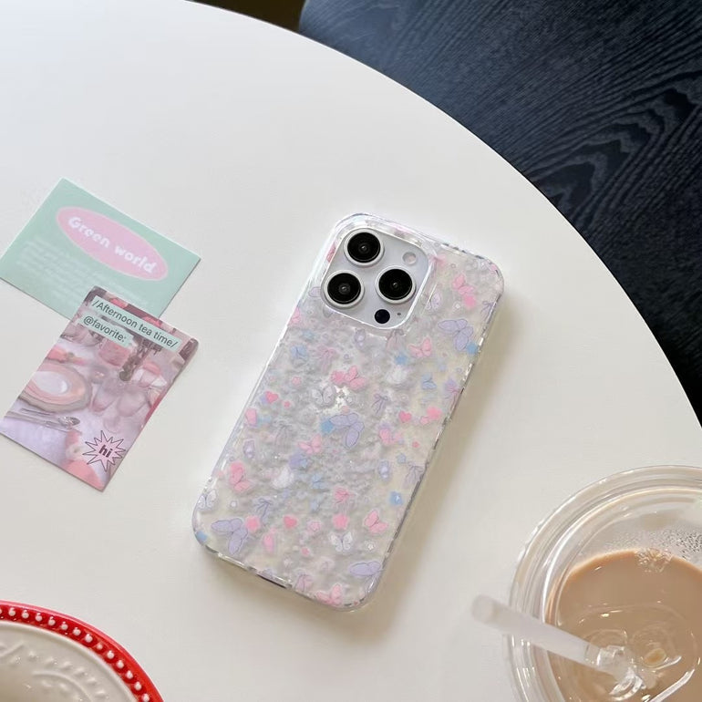 Love Butterfly Silicon Case For iPhone With Butterfly Holder