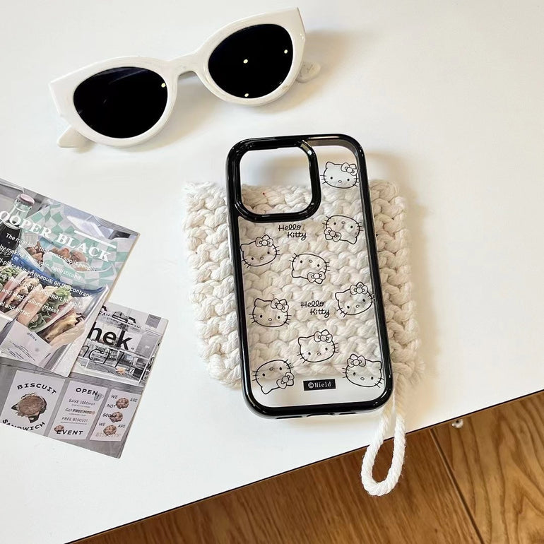Transparent Kitty Pattern Case For iPhone