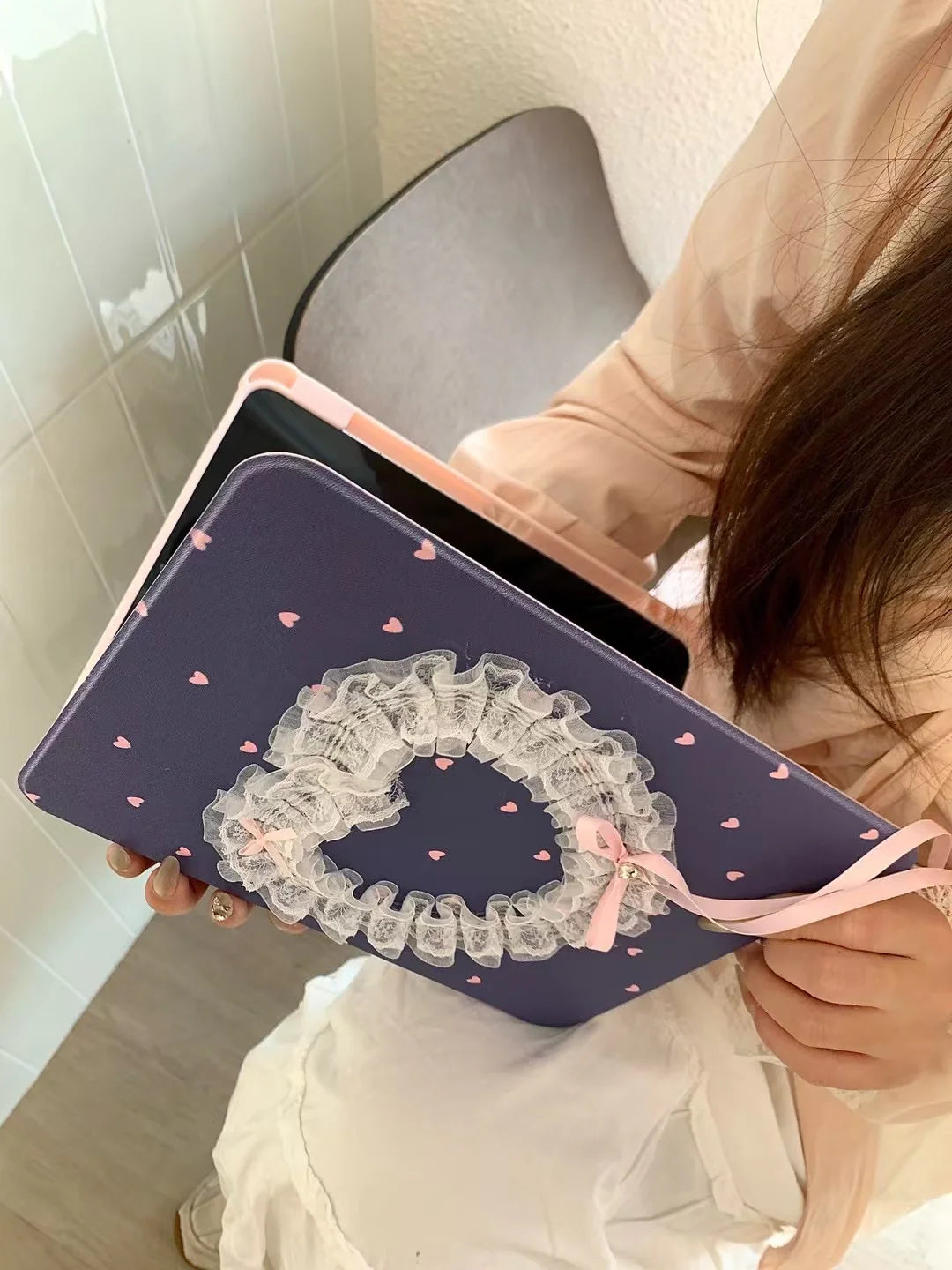 Heart Lace Designer iPad Case