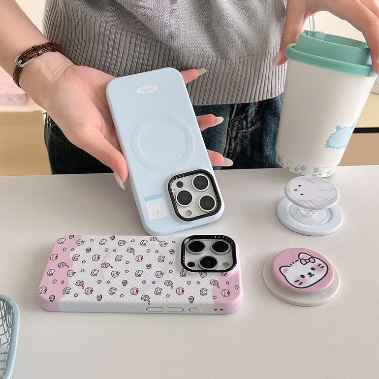 Cat And Bunny Magsafe iPhone Case With Magsafe Holder