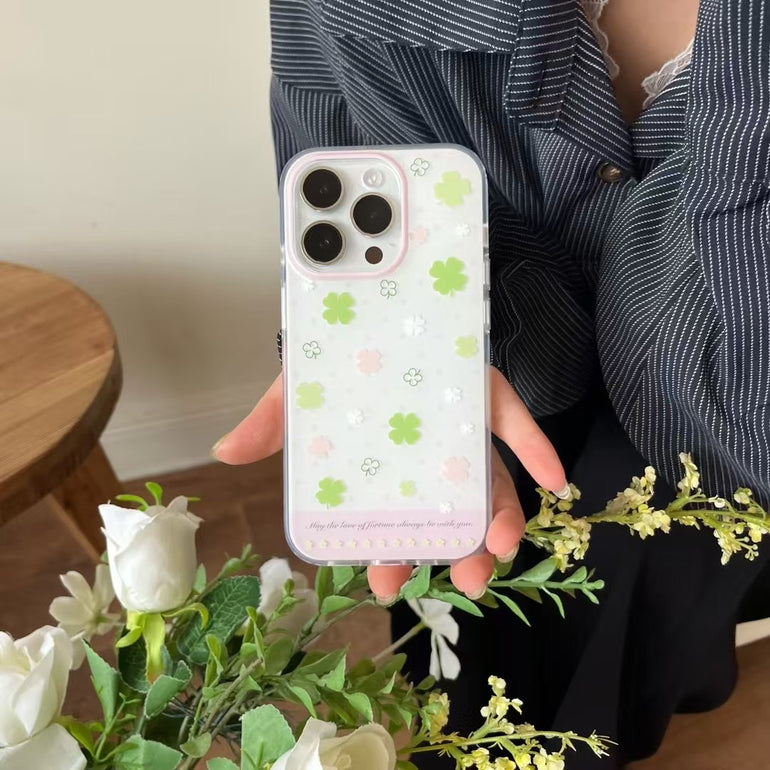 Flower Silicon Case For iPhone Case With Cute Flower Charm