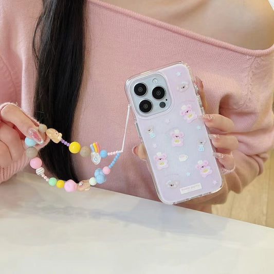 Baby Bear Silicon iPhone Case With Cute Charm