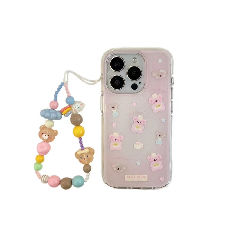 Baby Bear Silicon iPhone Case With Cute Charm