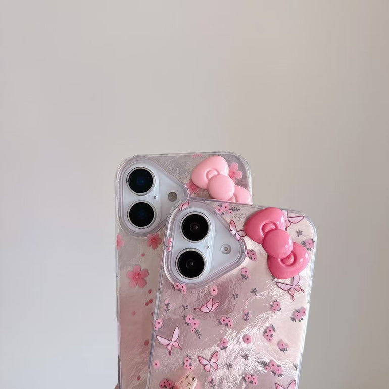 Flower Designer Case For iPhone With Flower Charm