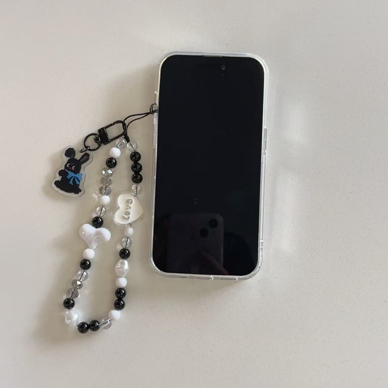 Sweet Bunny Silicon Case For iPhone With Heart Charm
