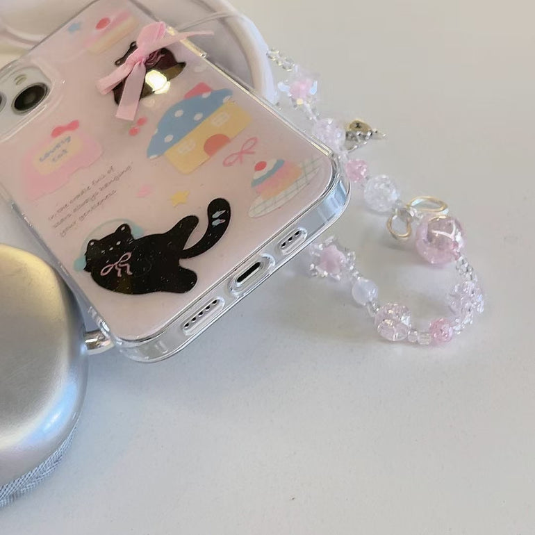Kitten With Bow Silicon Case For iPhone With Cute Charm