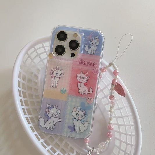 Aristo Cats Silicon Case For iPhone With Charm