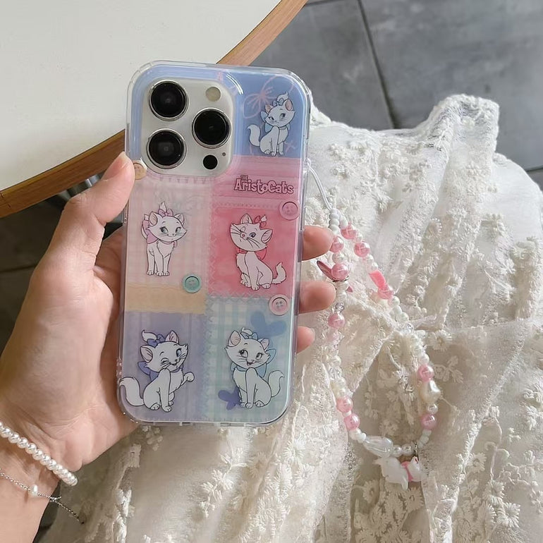 Aristo Cats Silicon Case For iPhone With Charm