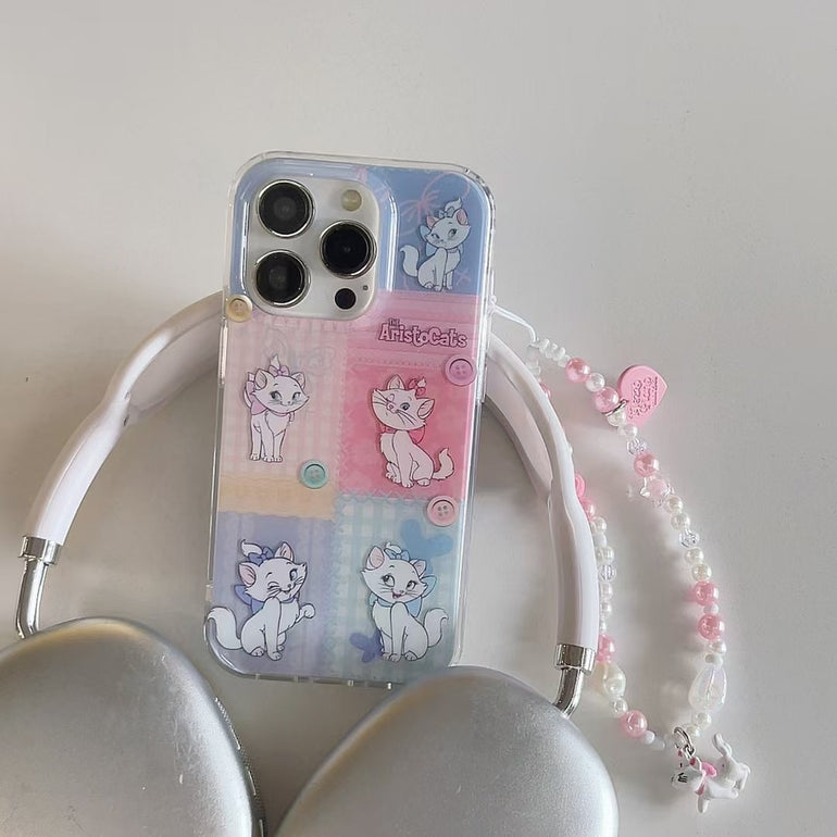 Aristo Cats Silicon Case For iPhone With Charm