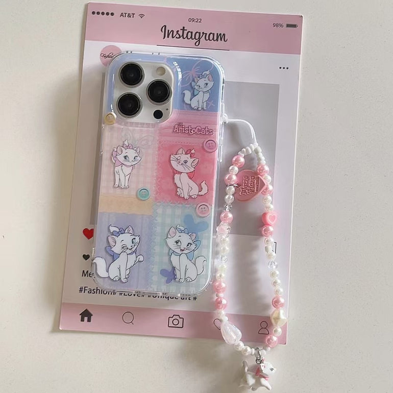 Aristo Cats Silicon Case For iPhone With Charm