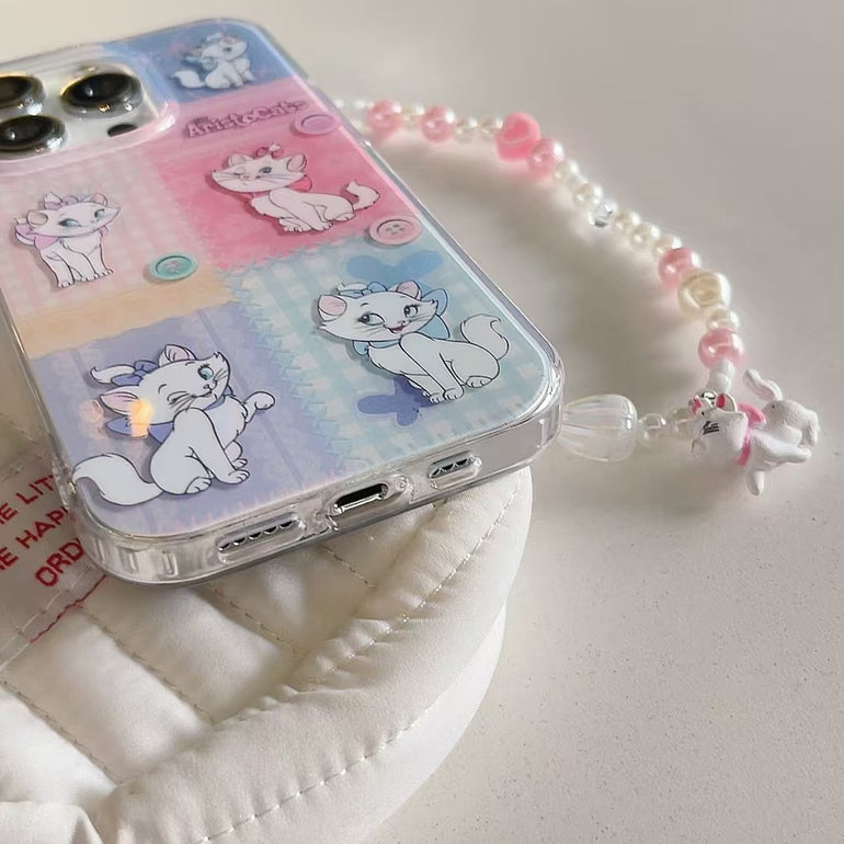 Aristo Cats Silicon Case For iPhone With Charm
