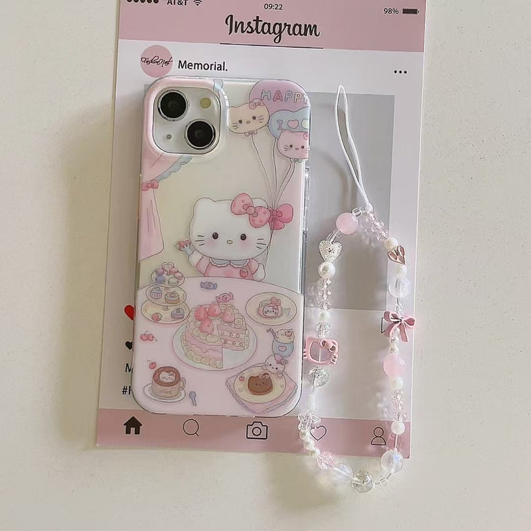 Kitty Celebrate Silicon Case For iPhone