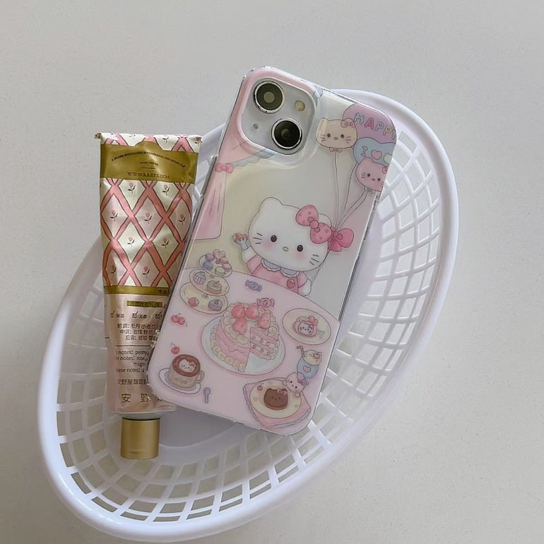 Kitty Celebrate Silicon Case For iPhone