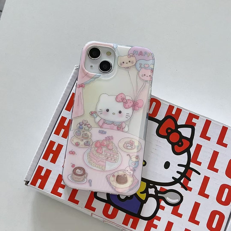 Kitty Celebrate Silicon Case For iPhone