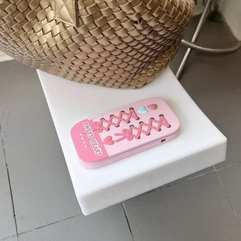 Sweet Heart ! Flip Mirror Case For iPhone