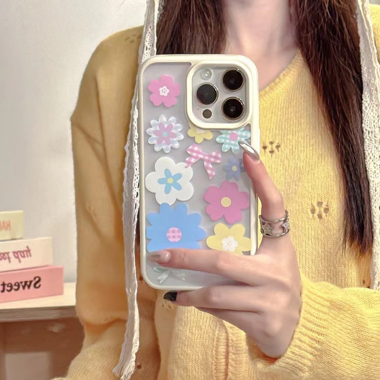 Multicolor Flower Designer Case For iPhone