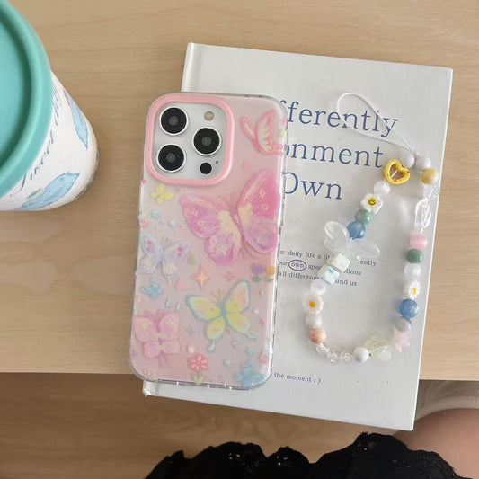 Butterfly Family Silicon iPhone Case For iPhone With Butterfly Charm