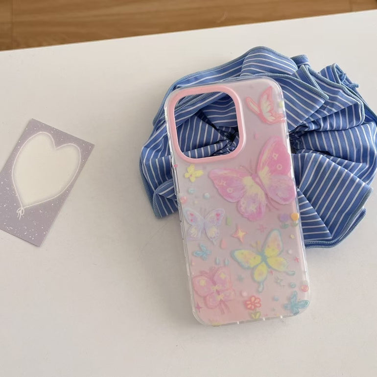 Butterfly Family Silicon iPhone Case For iPhone With Butterfly Charm