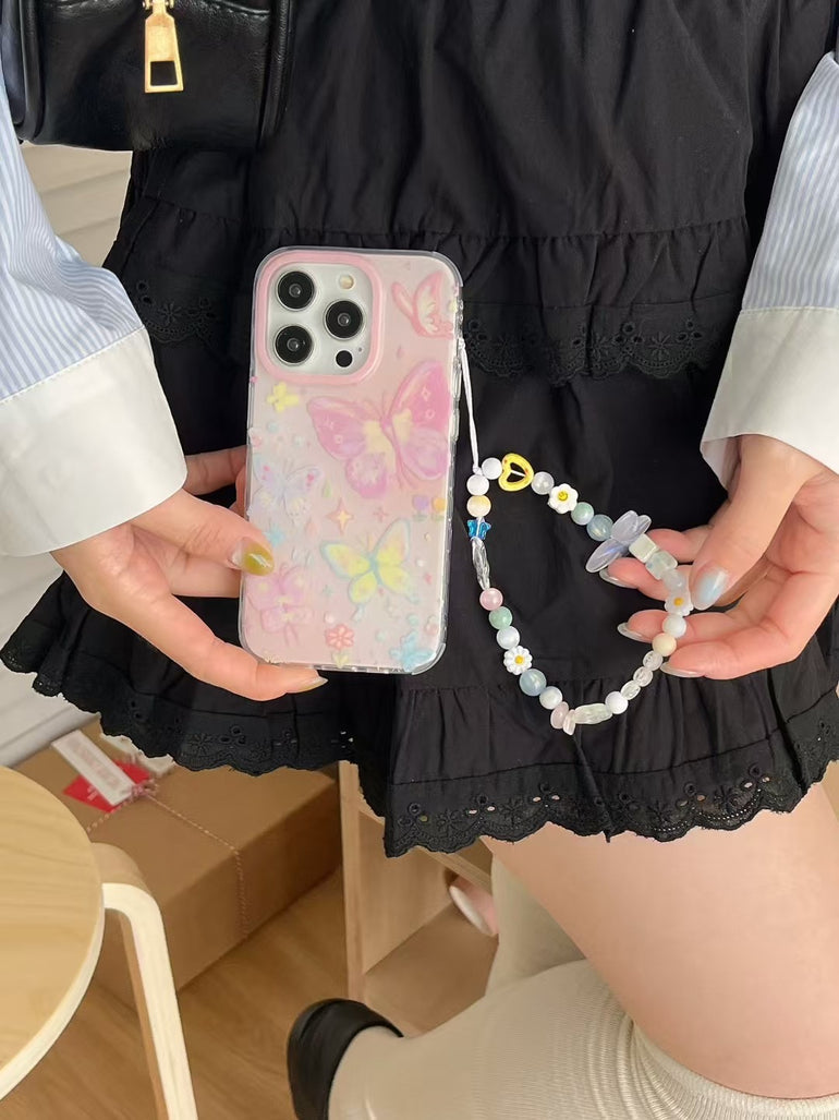 Butterfly Family Silicon iPhone Case For iPhone With Butterfly Charm