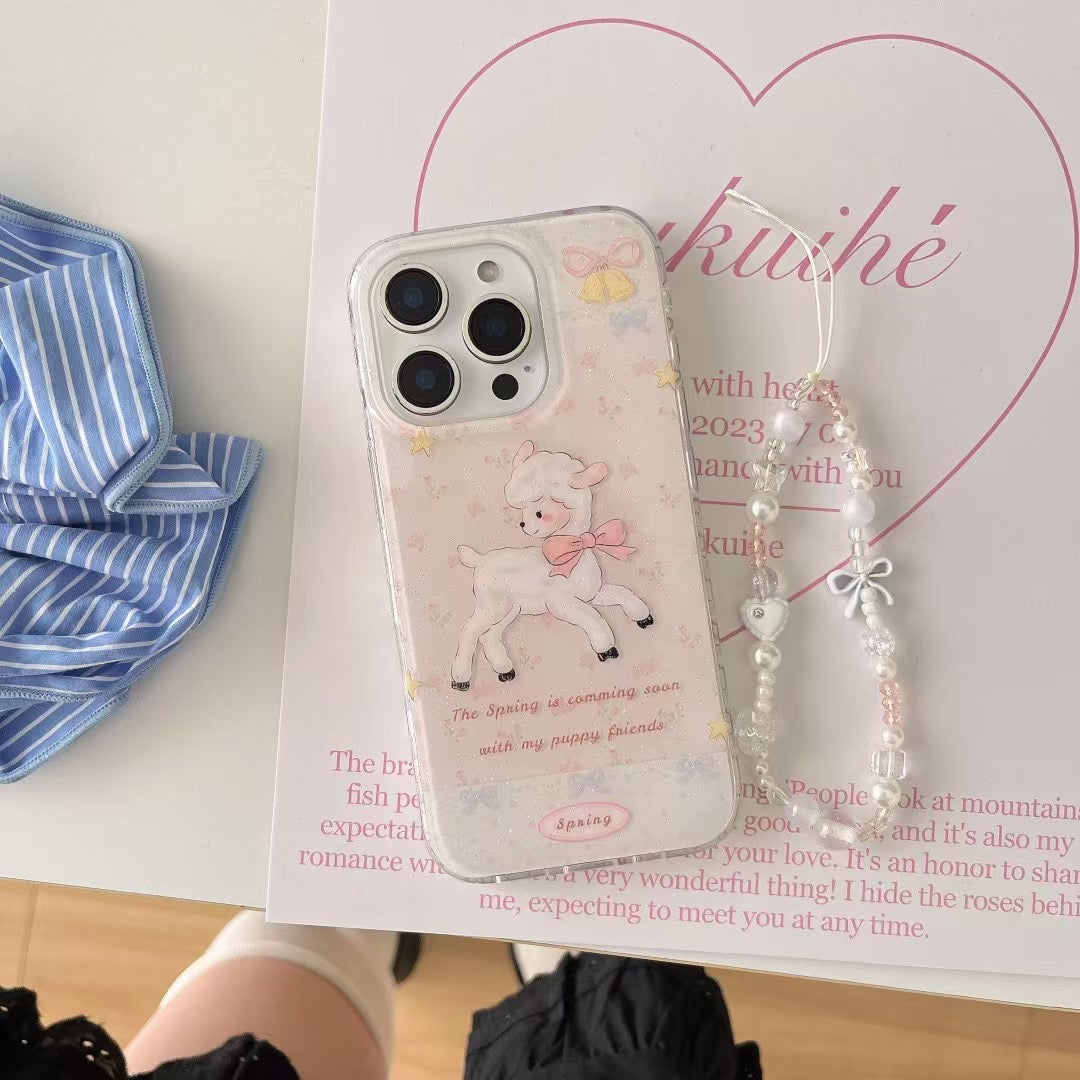 Strawberry Silicon iPhone Case With Strawberry Charm