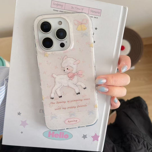 My Puppy Friend Silicon iPhone Case With Charm