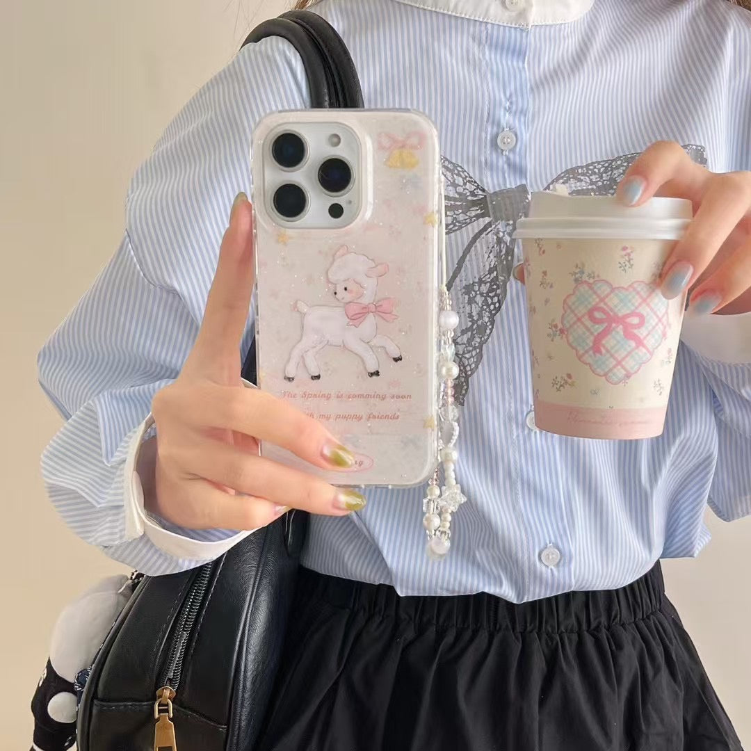 My Puppy Friend Silicon iPhone Case With Charm